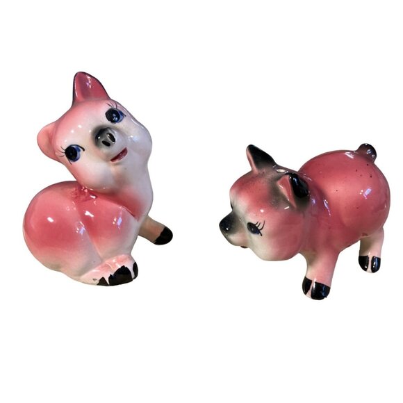 Pink Pig Salt and Pepper Shaker Vintage Set - Picture 12 of 12